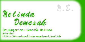 melinda demcsak business card